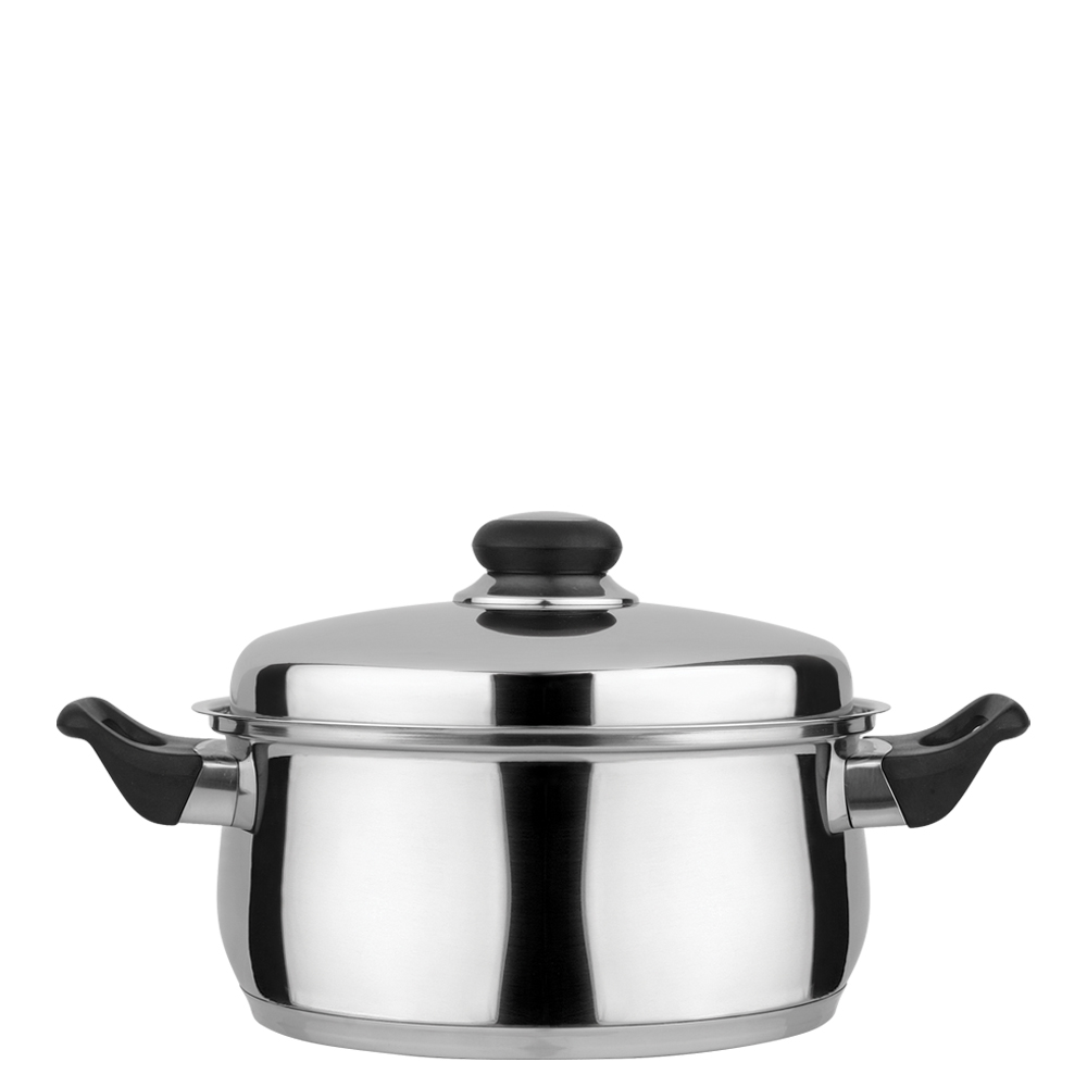 Fest_Inox_Round casserole with lid_0066003 Ανοξείδωτη Κατσαρόλα 18/10 No26 Fest Inox - Image 1